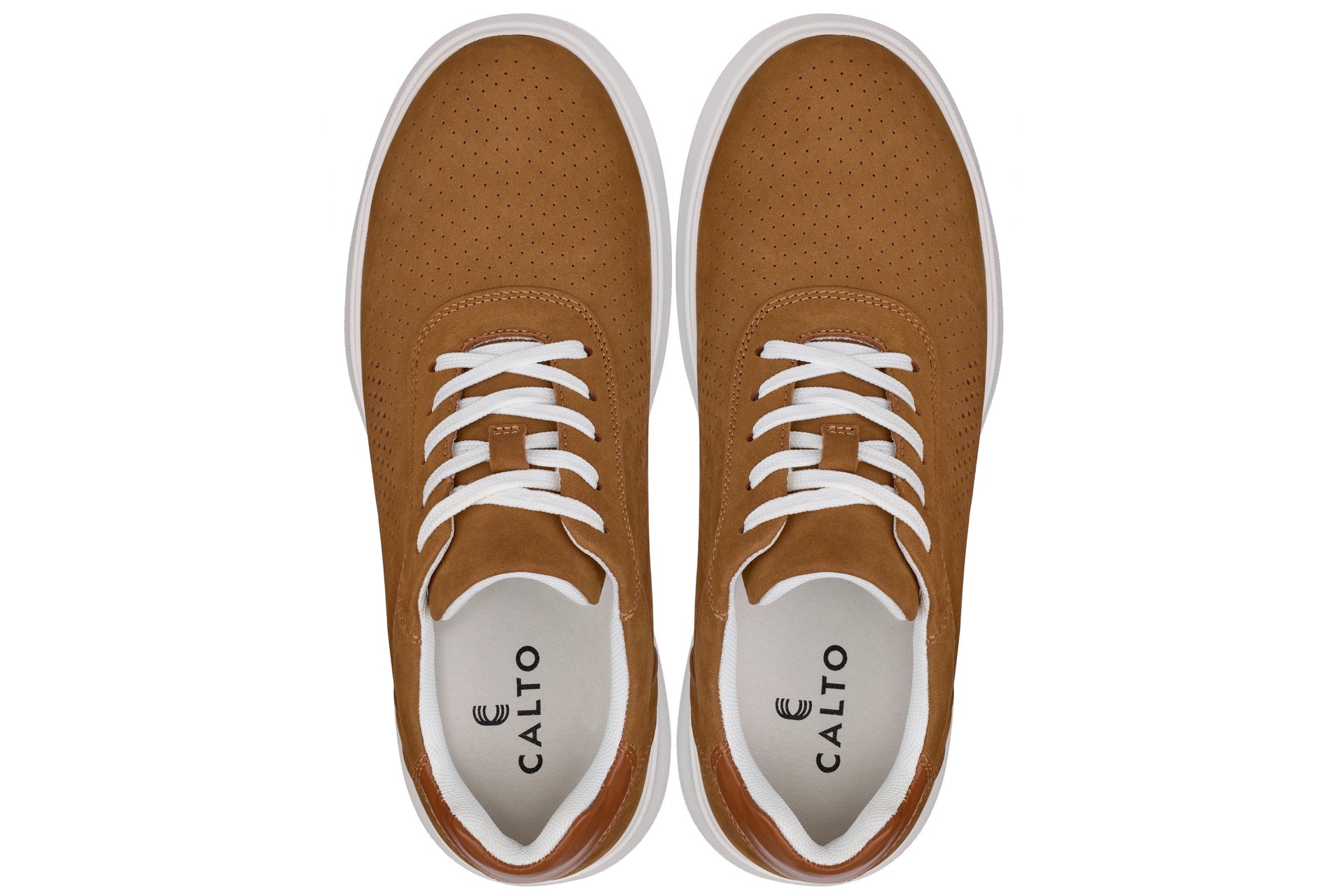 CALTO - J1583  - 2.6 Inches Taller (Brown) - Lightweight Casual Walkers