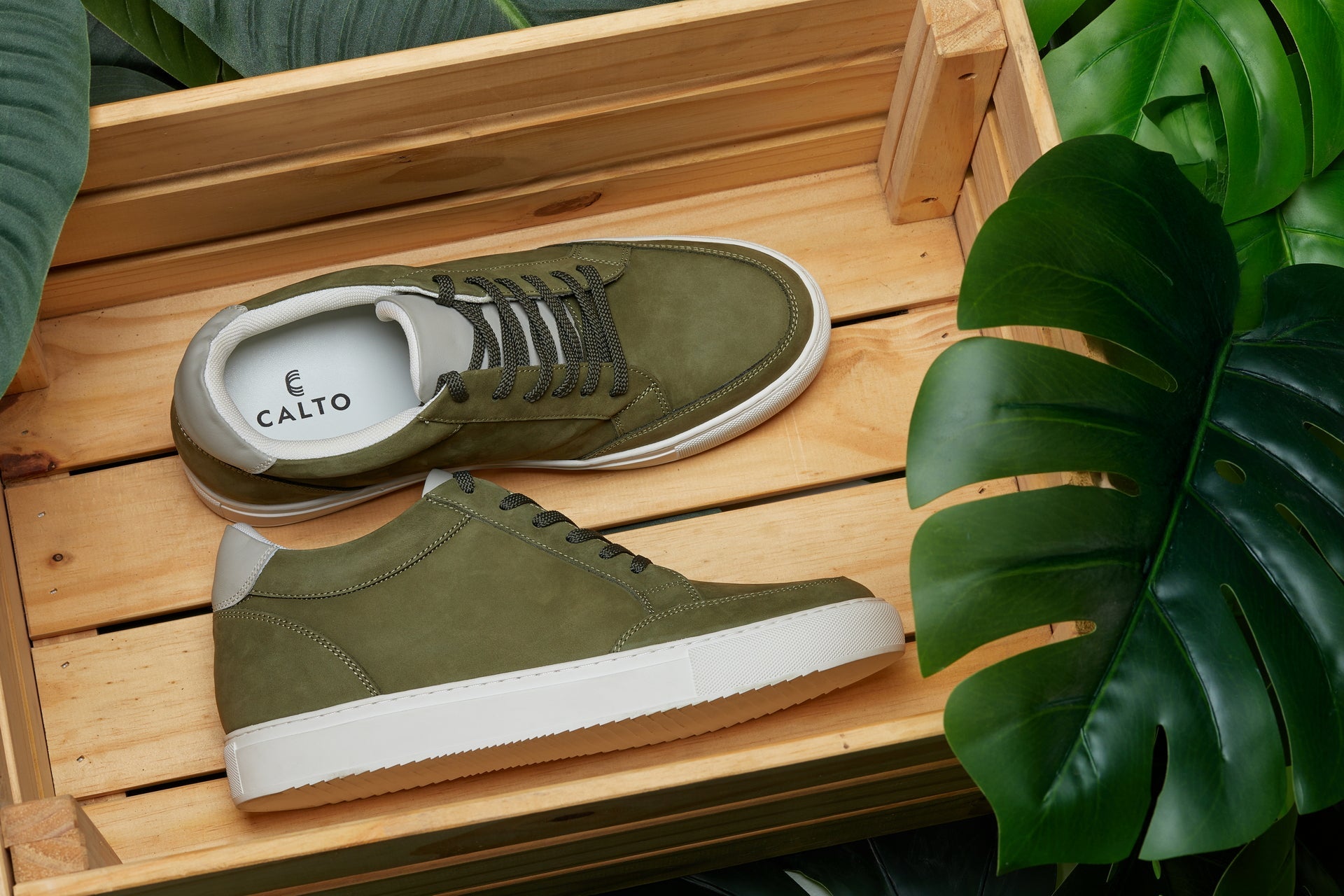 Men's Olive Casual Shoes J1854