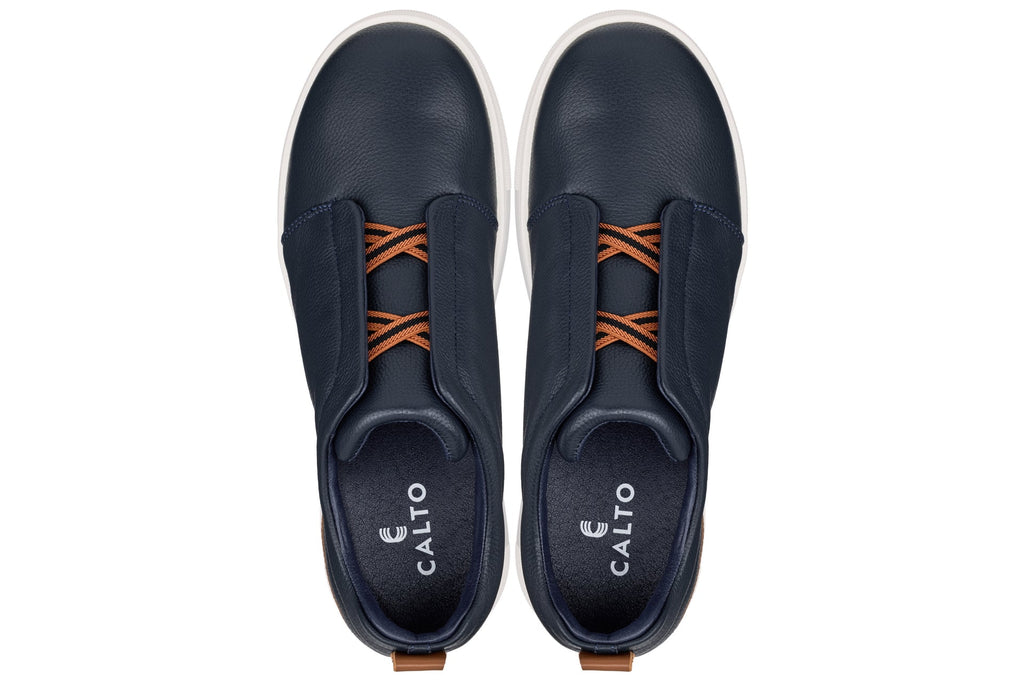 Men's Navy Slip-On Snoafers J1934