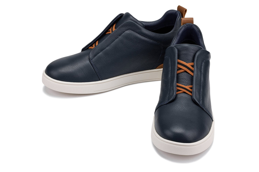 Men's Navy Slip-On Snoafers J1934