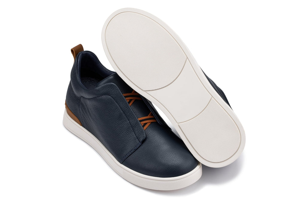 Men's Navy Slip-On Snoafers J1934