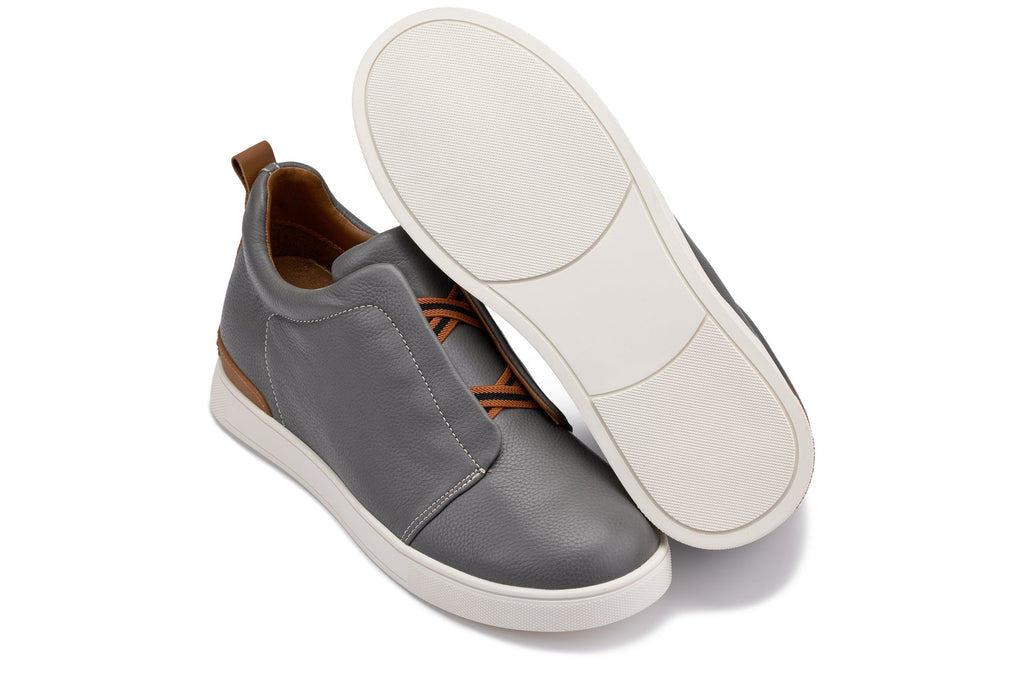 Men's Grey Slip-On Snoafers J1935