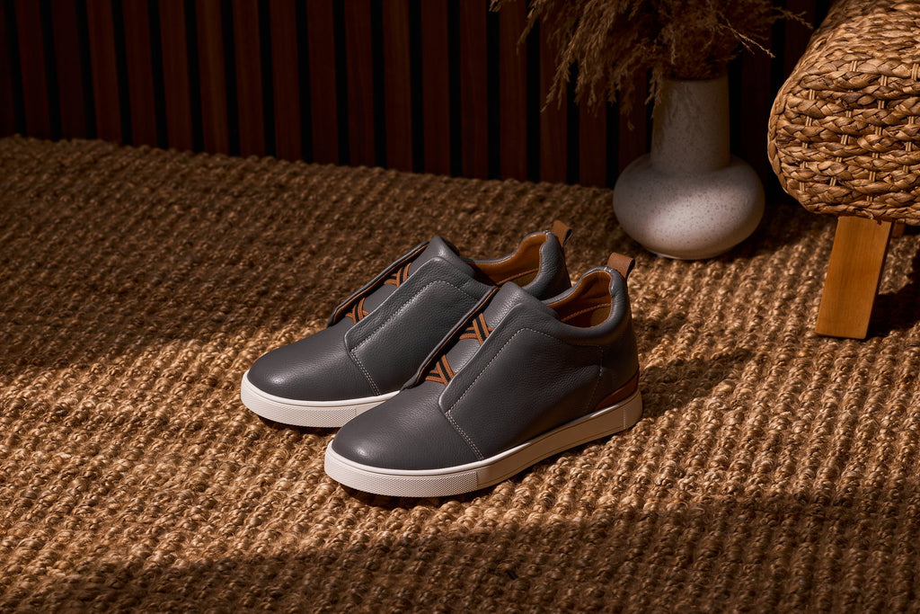Men's Grey Slip-On Snoafers J1935