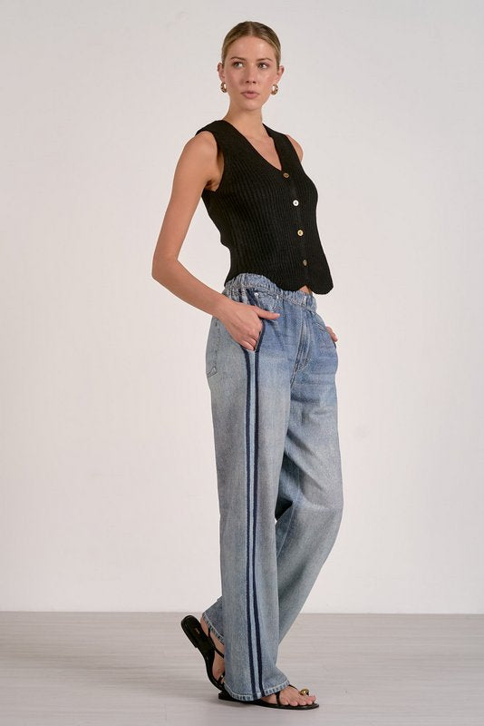 Jojo Denim Track Sweatpants