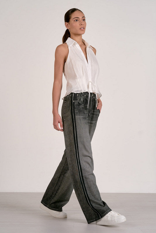 Jojo Denim Track Sweatpants