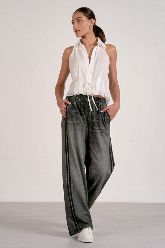 Jojo Denim Track Sweatpants