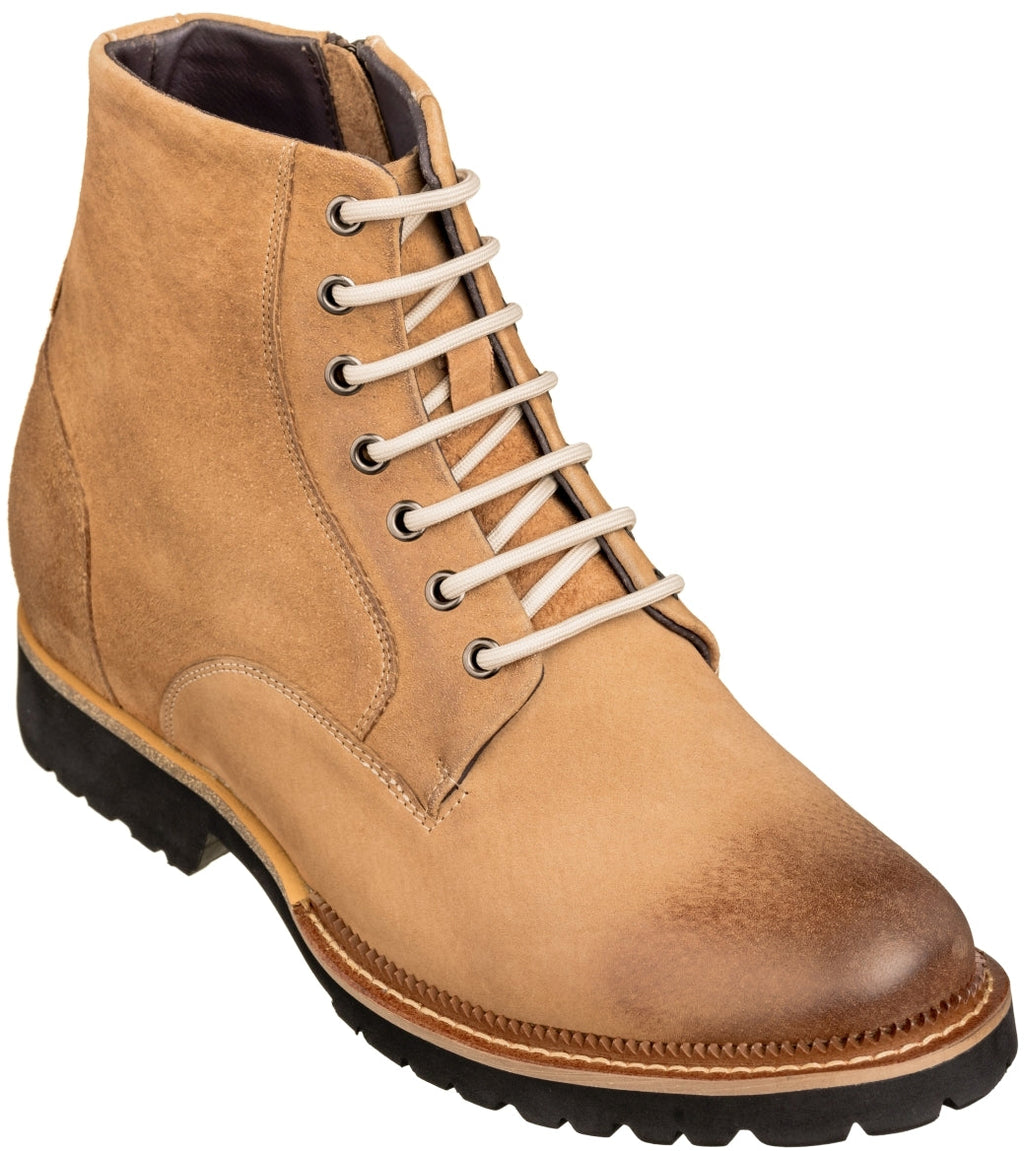 Men's Brown Casual Zipper Boots K24403
