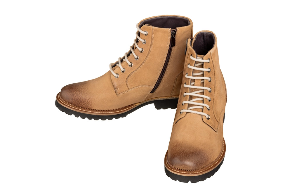Men's Brown Casual Zipper Boots K24403