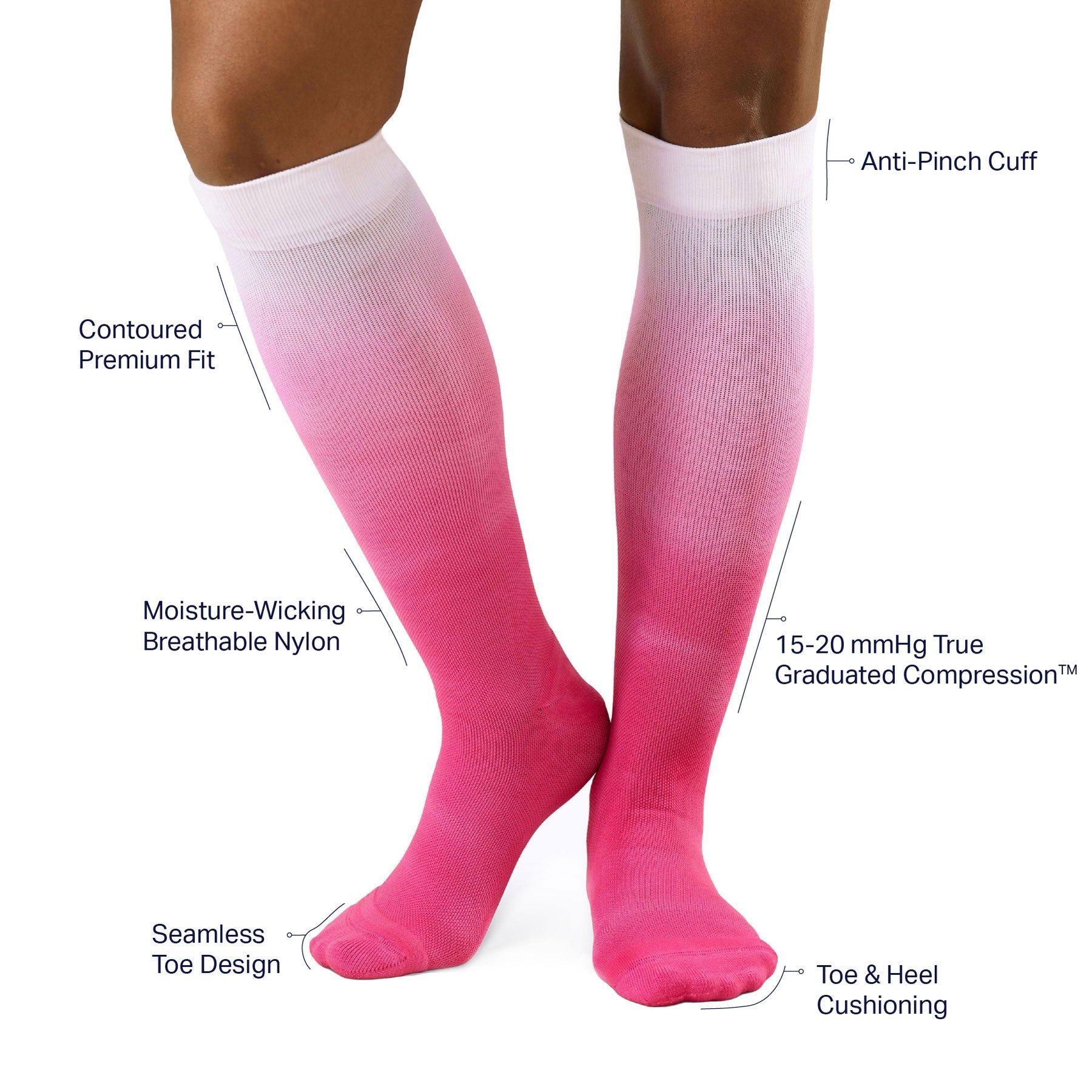 Women's Knee-High Compression Socks – Ombre