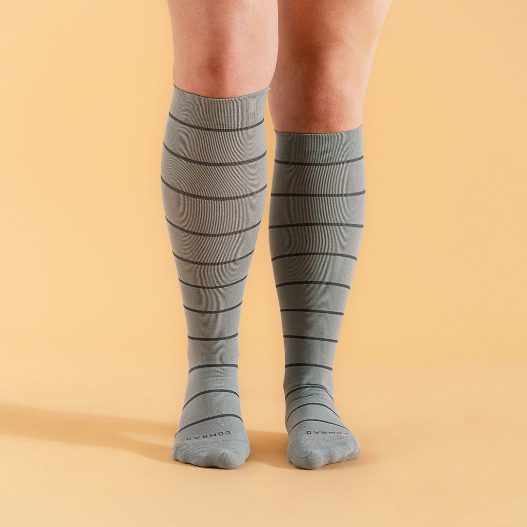 Knee-High Compression Socks – 3 Pack Stripes