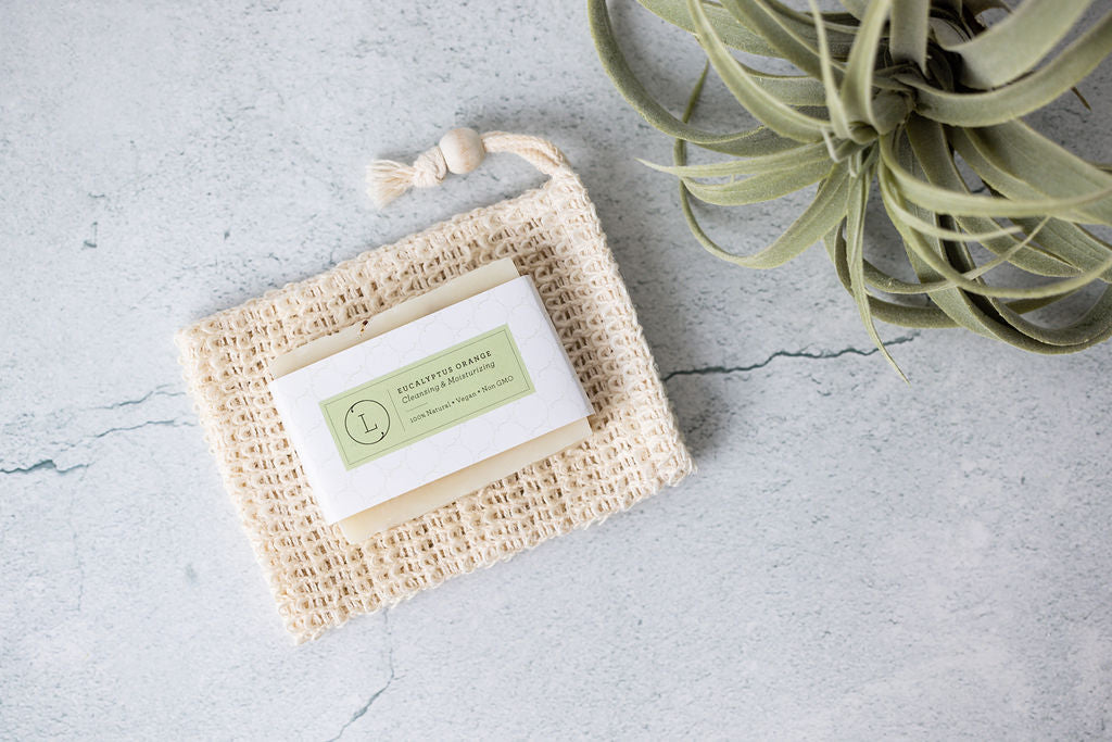 2x Eucalyptus Natural Handmade Soap Bar, Fresh Cold Process Soap