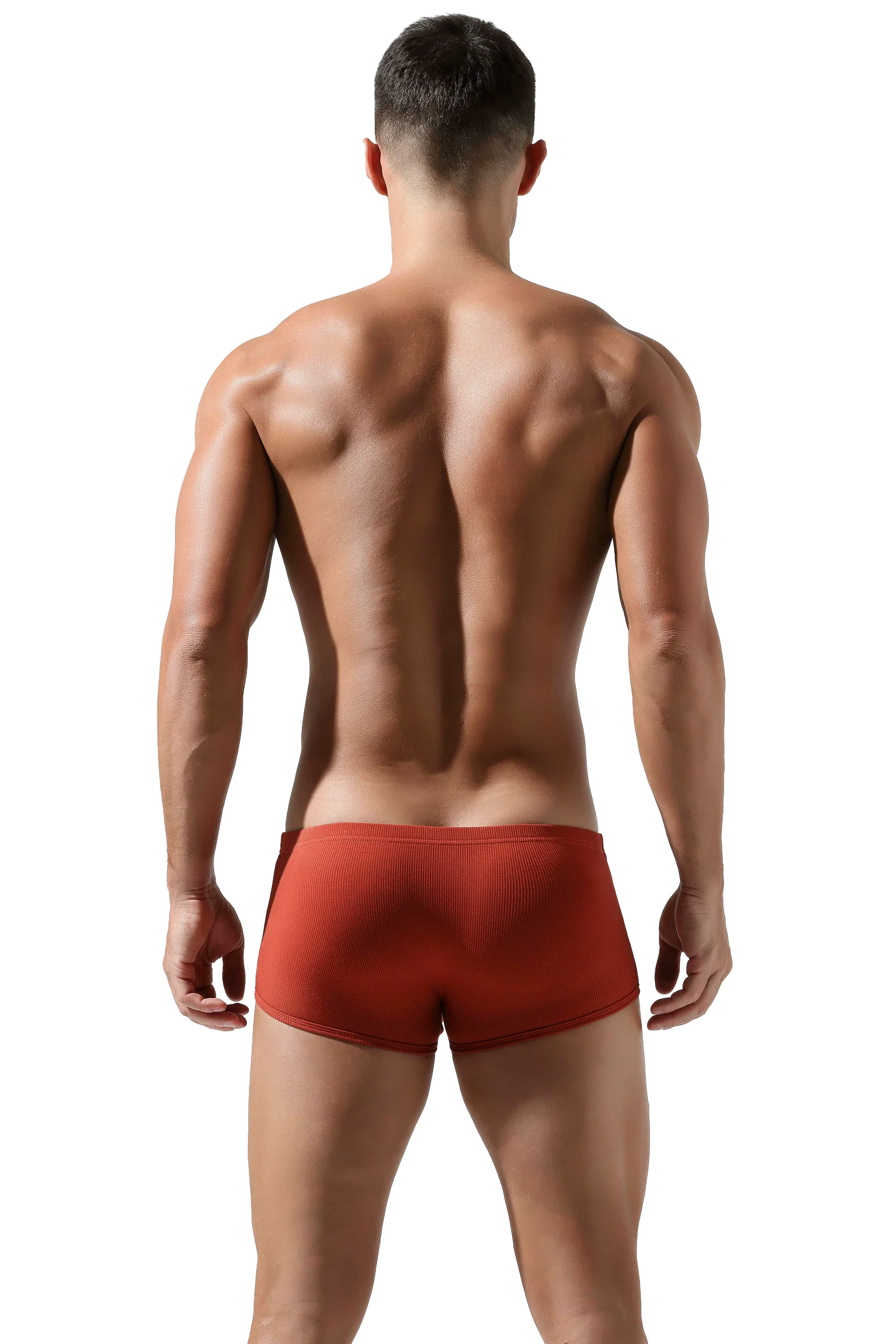 Men’s Cotton Boxer Briefs – Solid Color, Minimalist Style