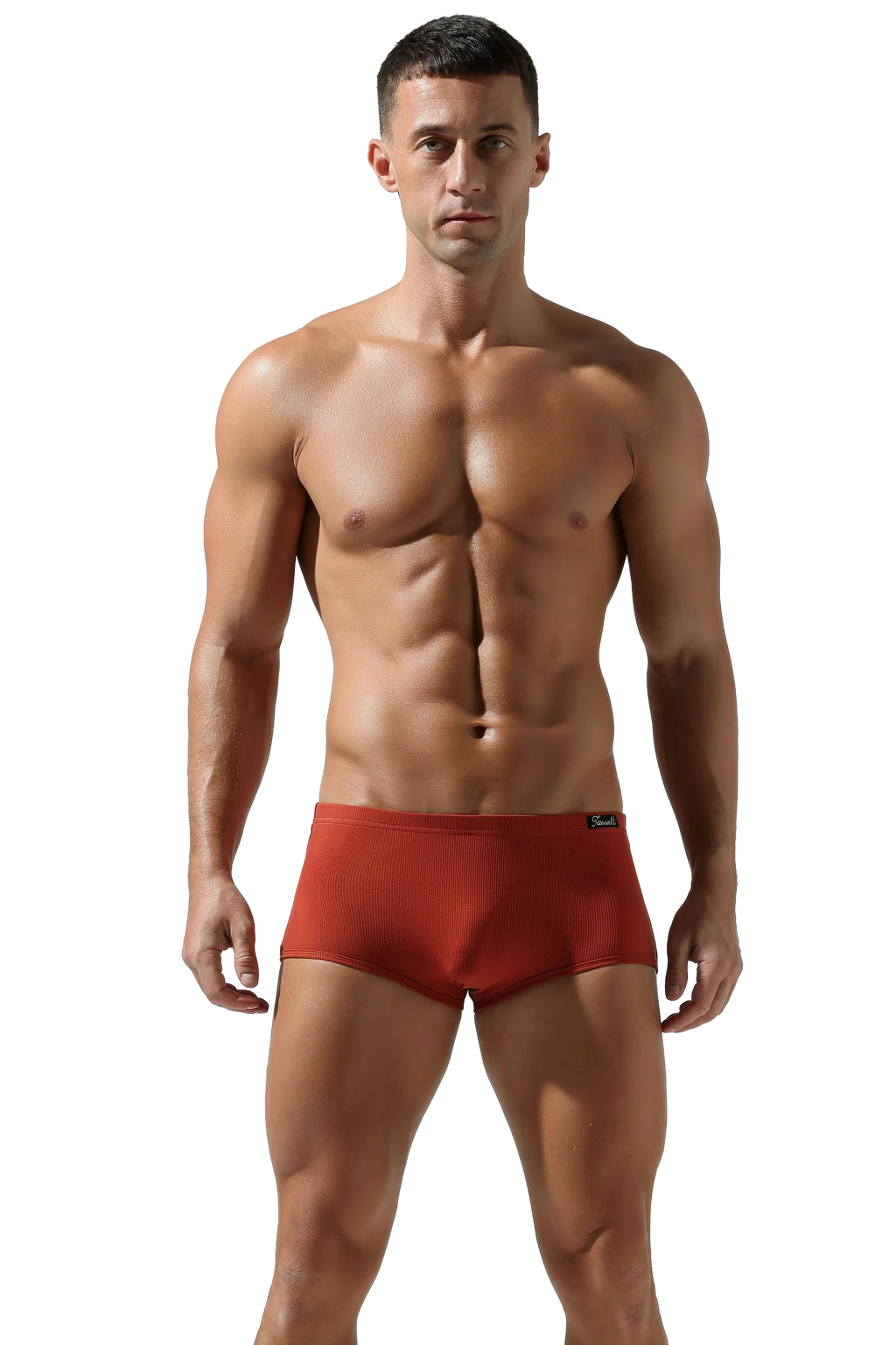 Men’s Cotton Boxer Briefs – Solid Color, Minimalist Style