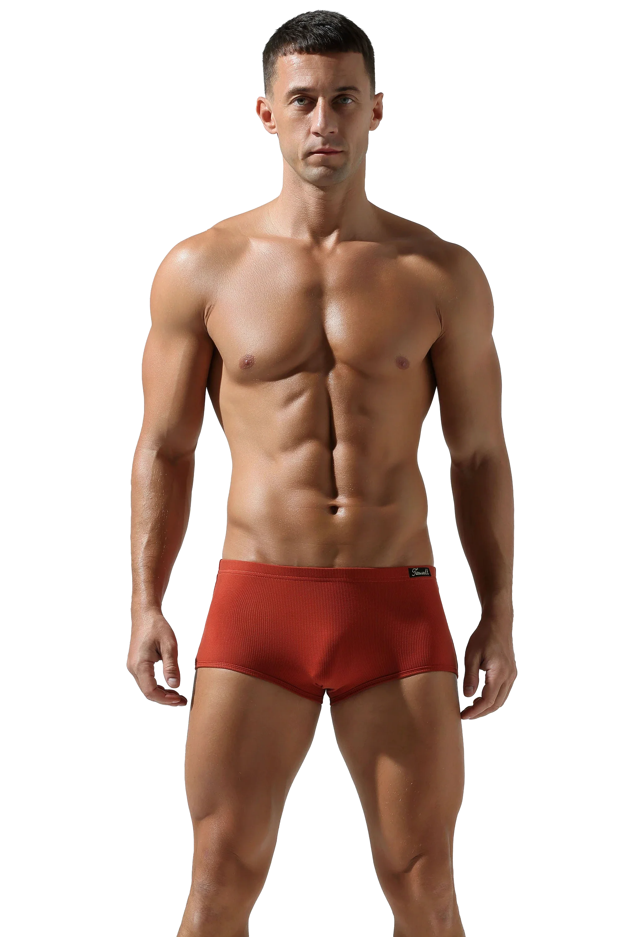 Men’s Cotton Boxer Briefs – Solid Color, Minimalist Style