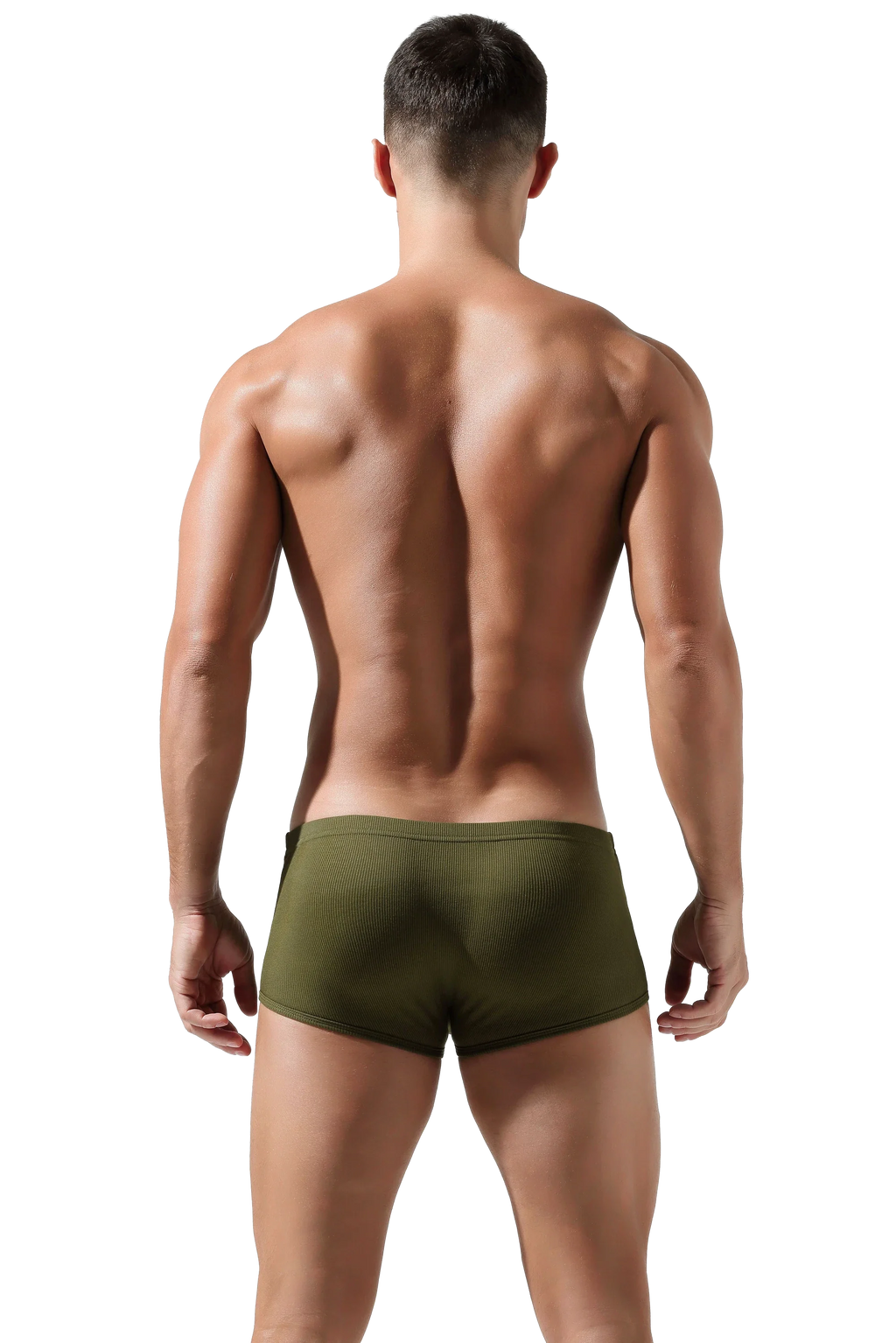 Men’s Cotton Boxer Briefs – Solid Color, Minimalist Style