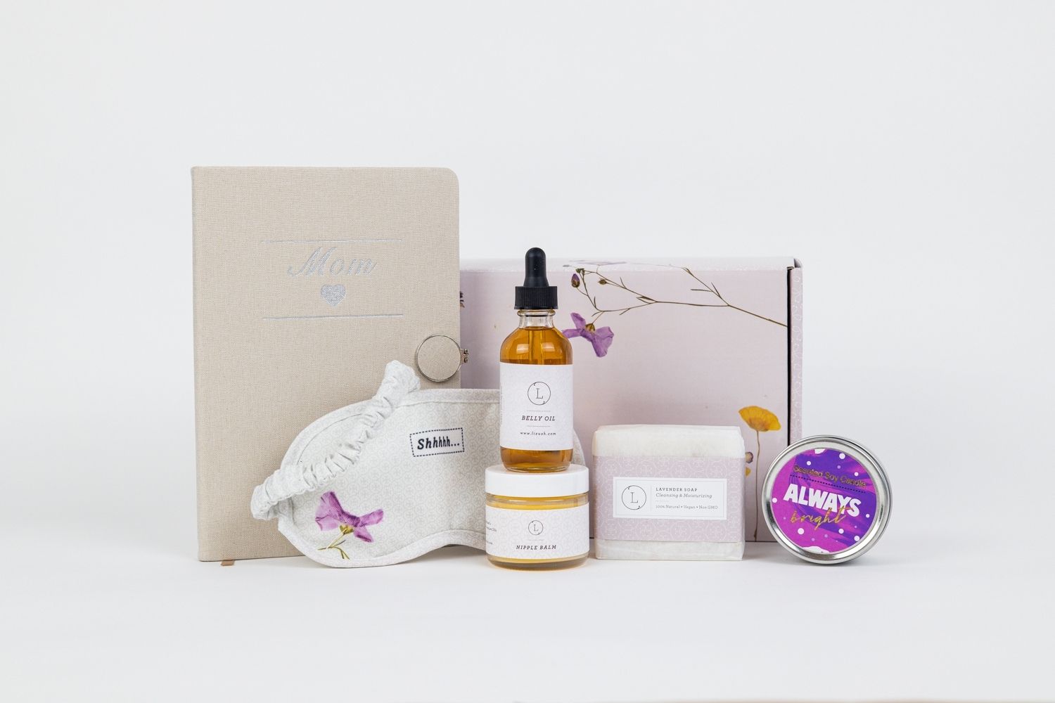 Pampering New Mom Day Gift Box – Handmade Natural Skincare & Spa Kit