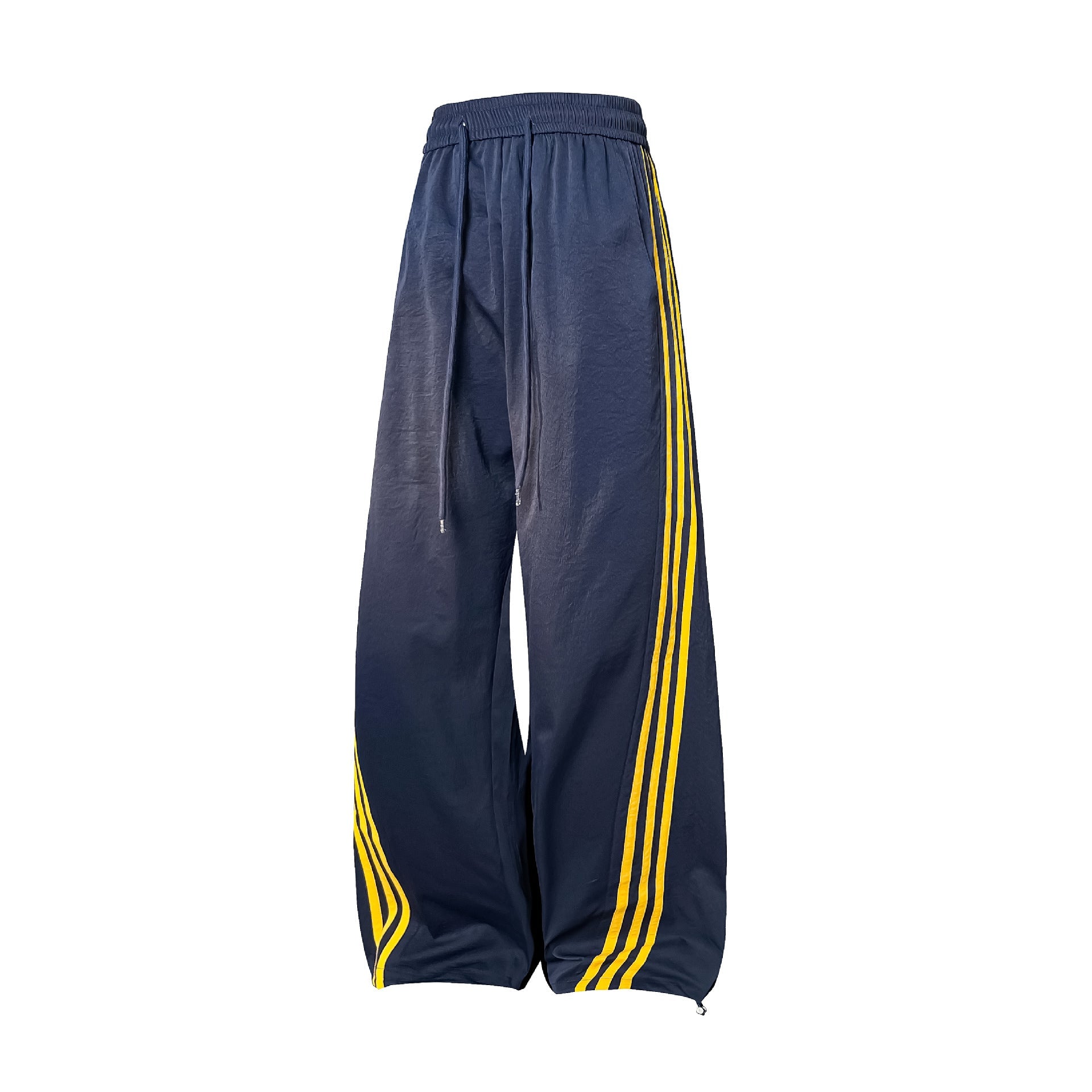 Unisex Striped Trim Wide Leg Sweatpants