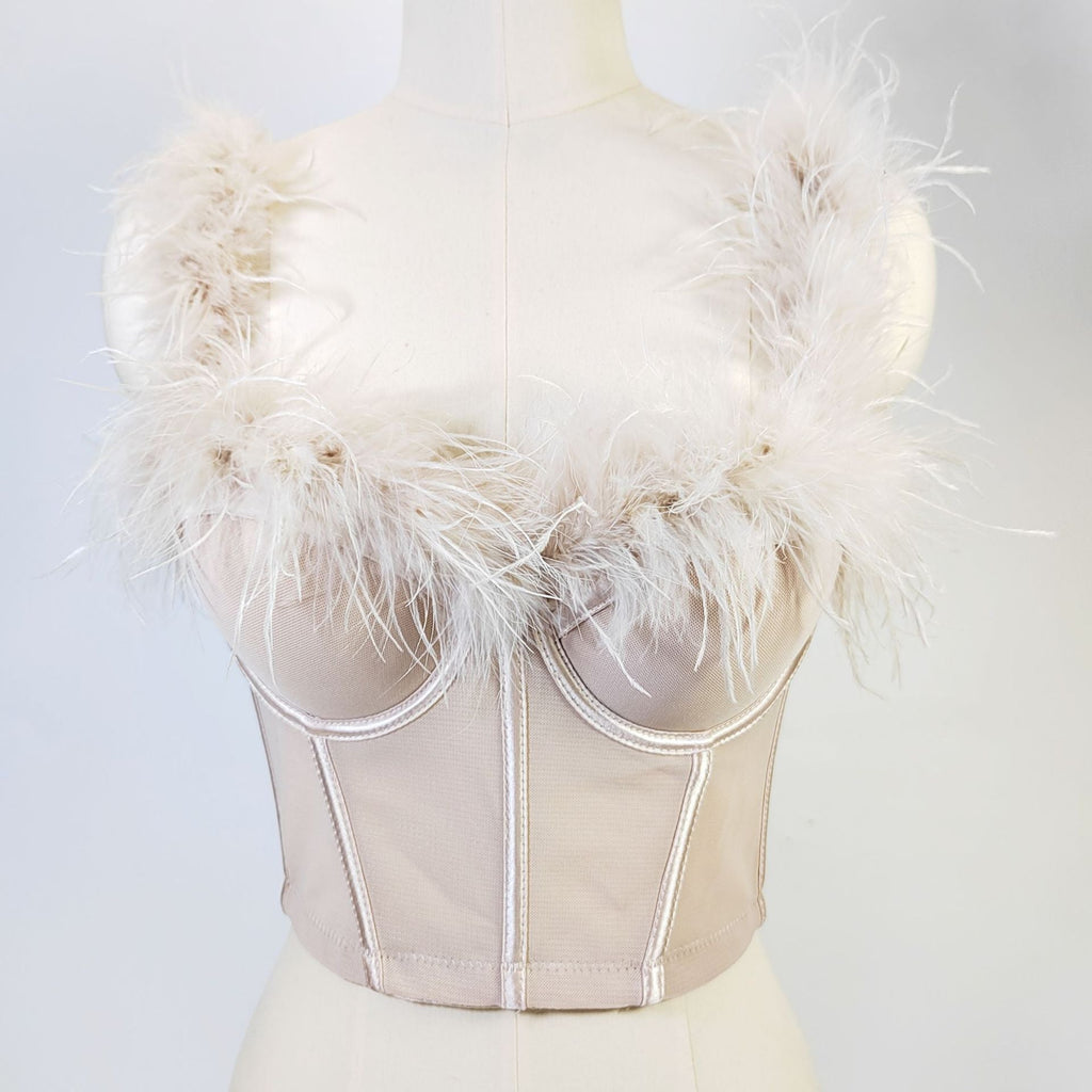 Ostrich Feather Boning Corset