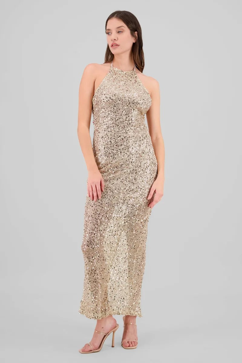 Elegant Sequin Cocktail Evening Dress