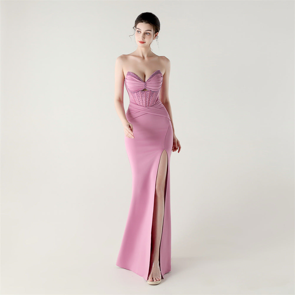 Boning Corset Lace up Hollow Evening Dress