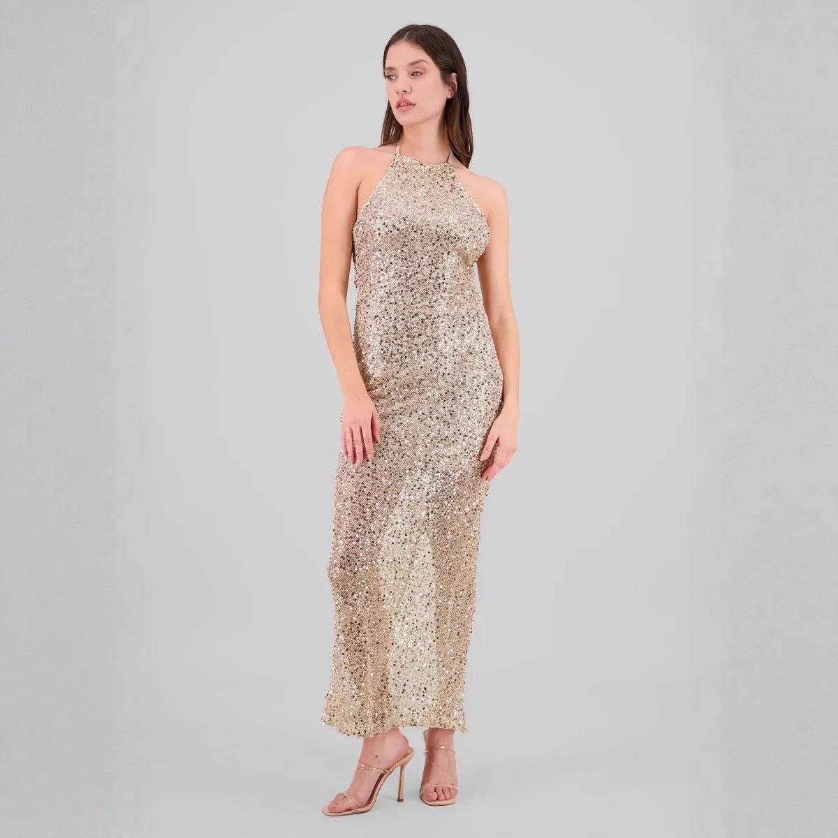 Elegant Sequin Cocktail Evening Dress