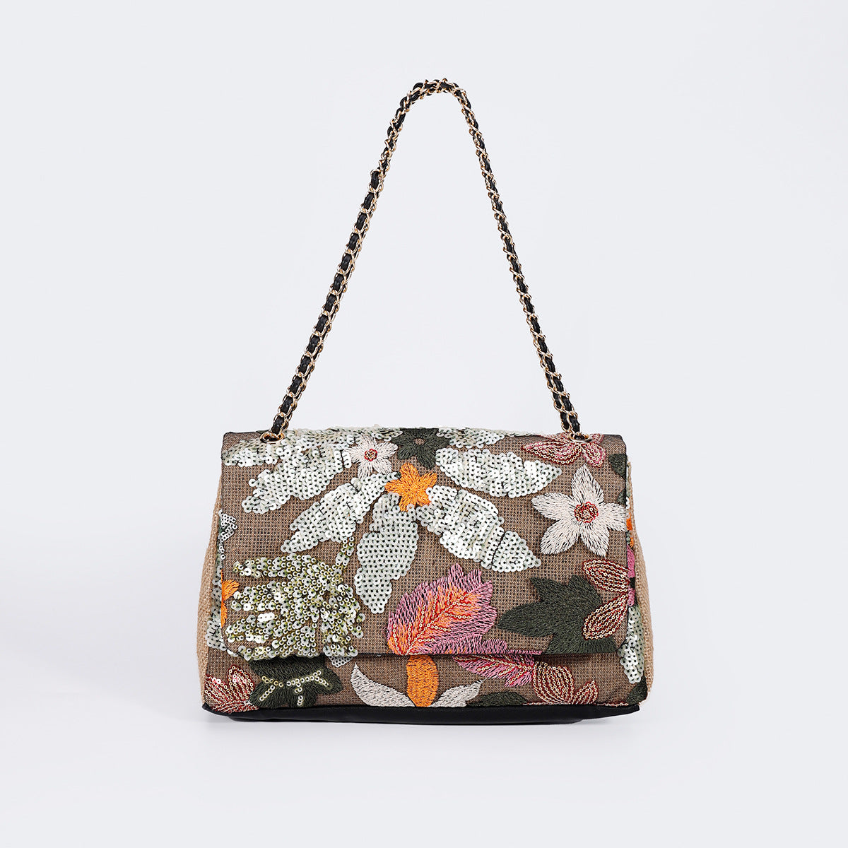 New Embroidered Sequin Summer Woven Straw Bag