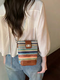 Women's 🌈 Rainbow Bridge Woven Crossbody Bags