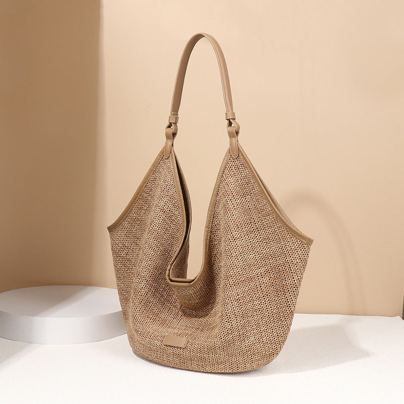 Women's Straw Summer Knitted Tote Bags