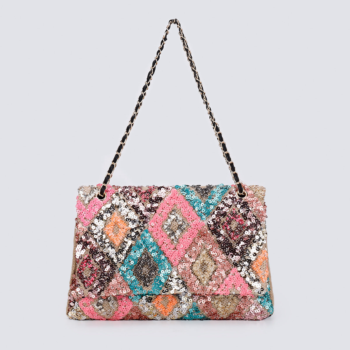 New Embroidered Sequin Summer Woven Straw Bag