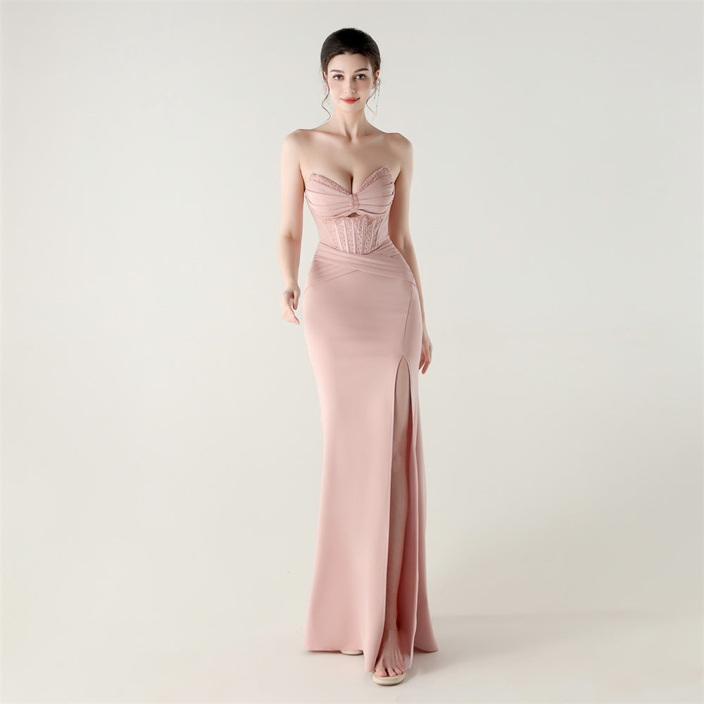 Boning Corset Lace up Hollow Evening Dress