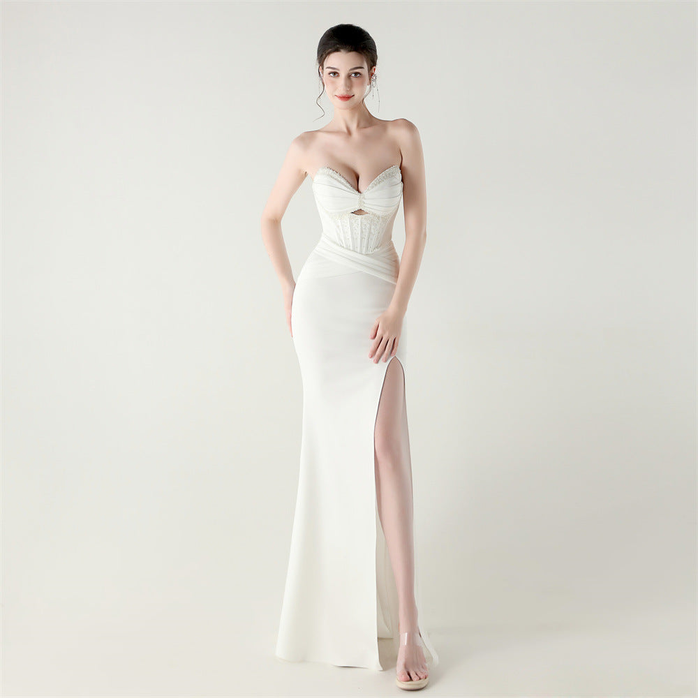 Boning Corset Lace up Hollow Evening Dress