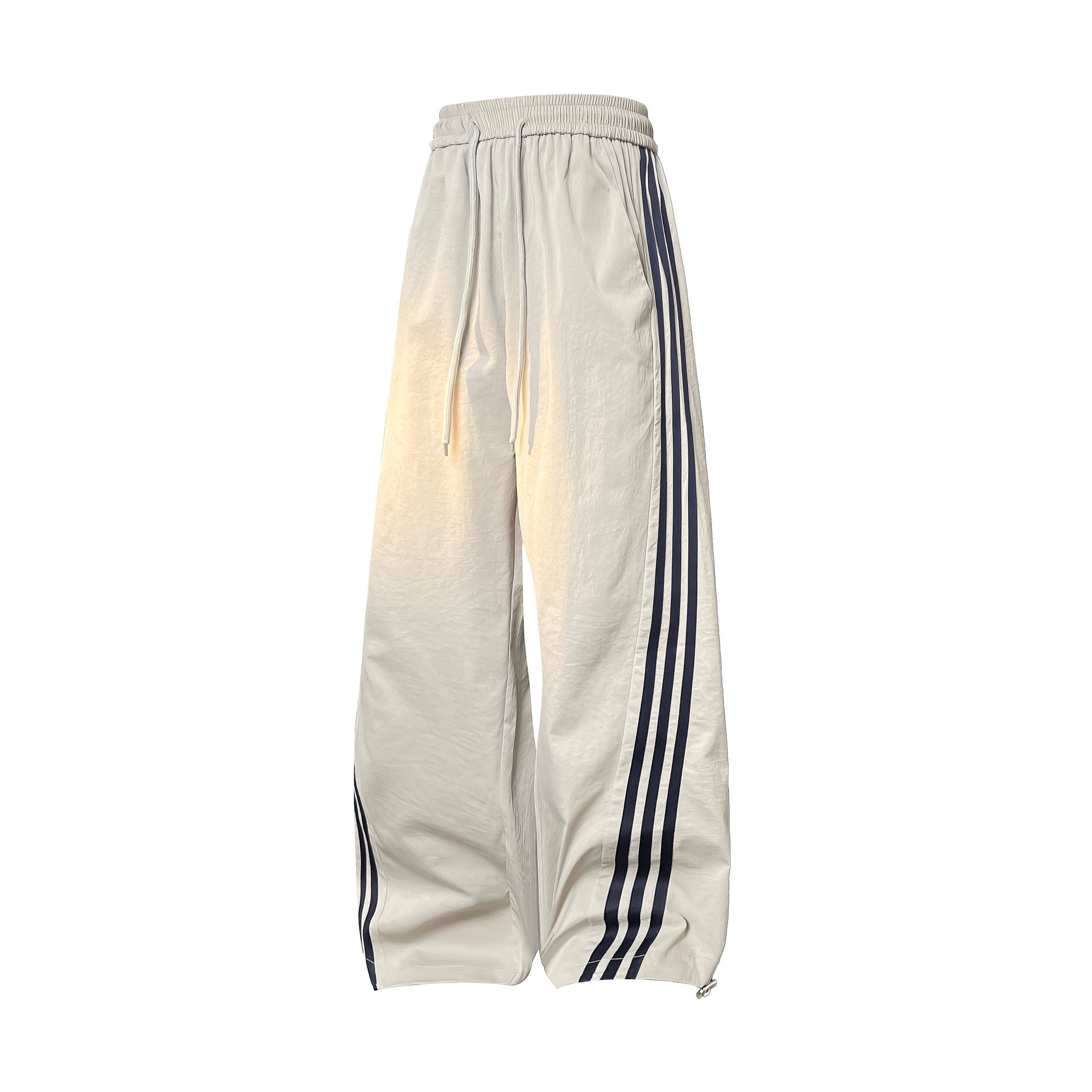 Unisex Striped Trim Wide Leg Sweatpants