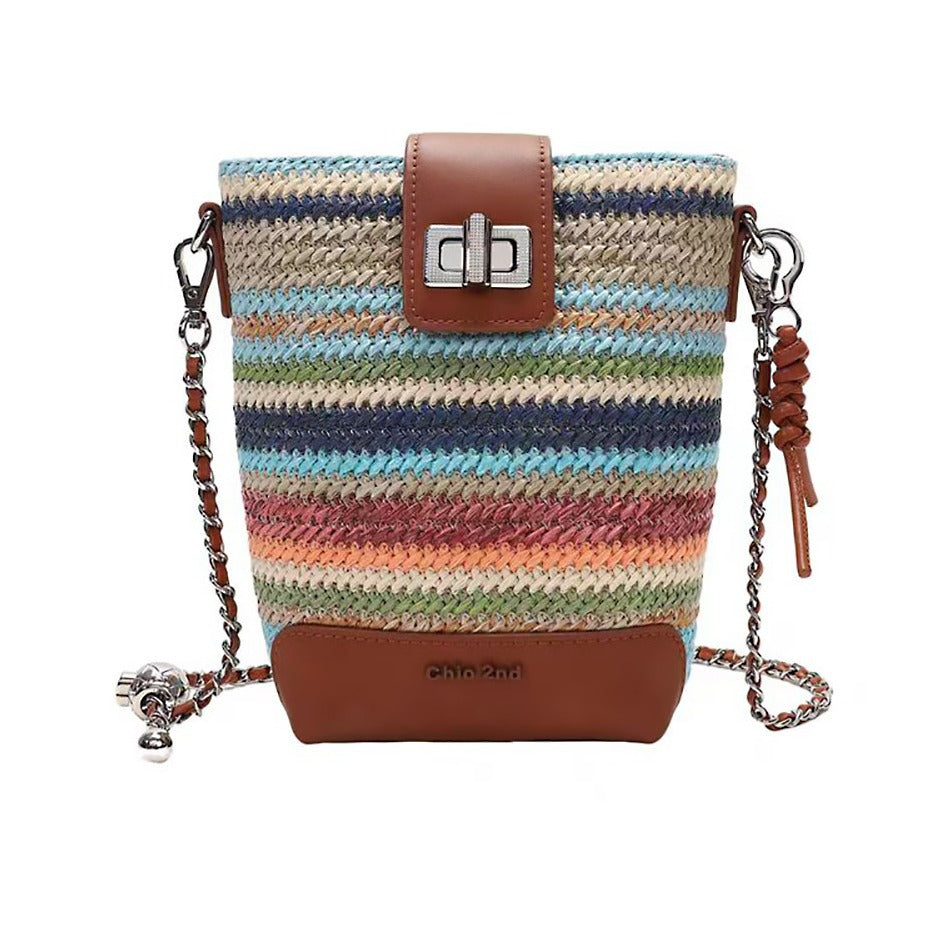 Women's 🌈 Rainbow Bridge Woven Crossbody Bags