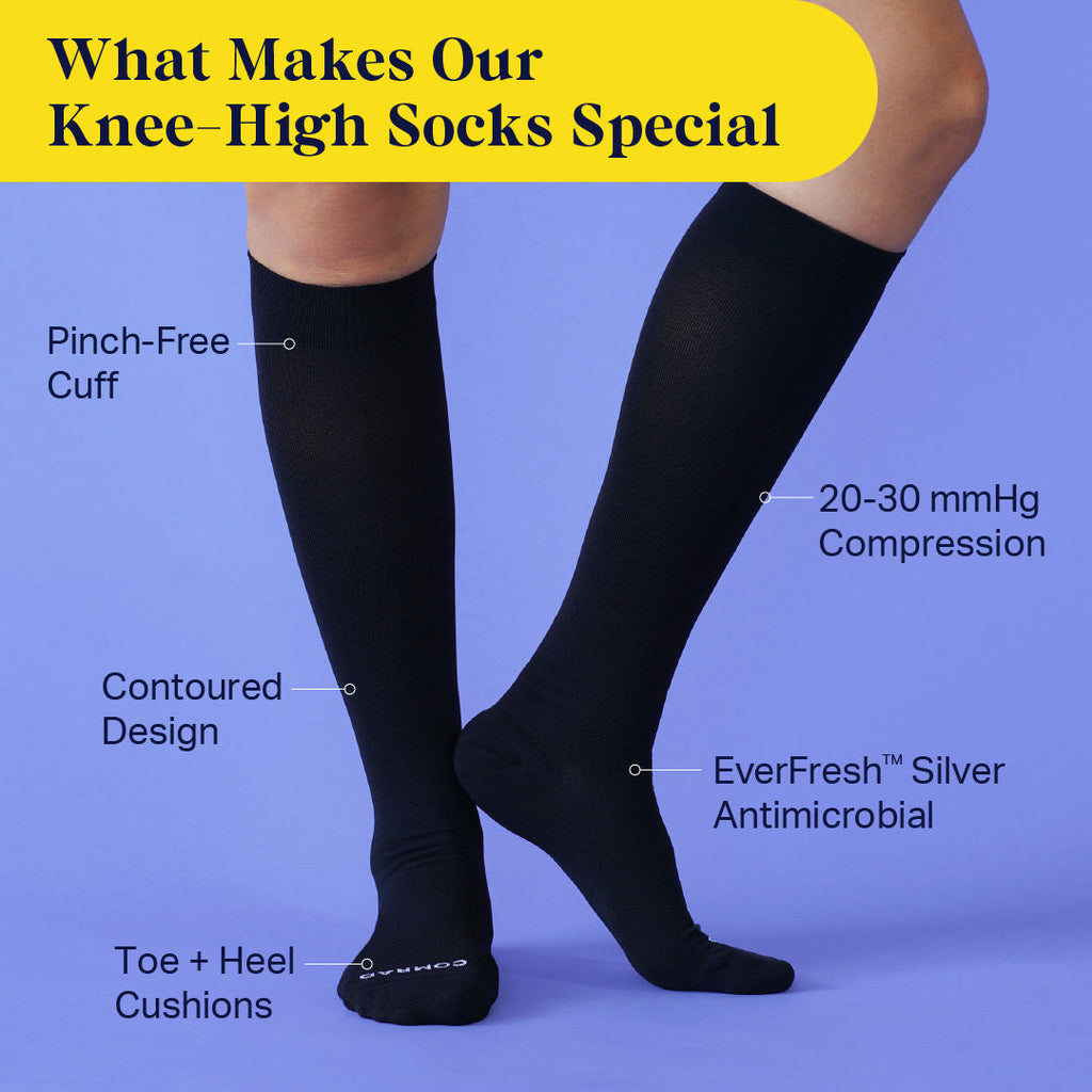 Women's Knee-High Compression Socks - Solid (20-30 mmHg)