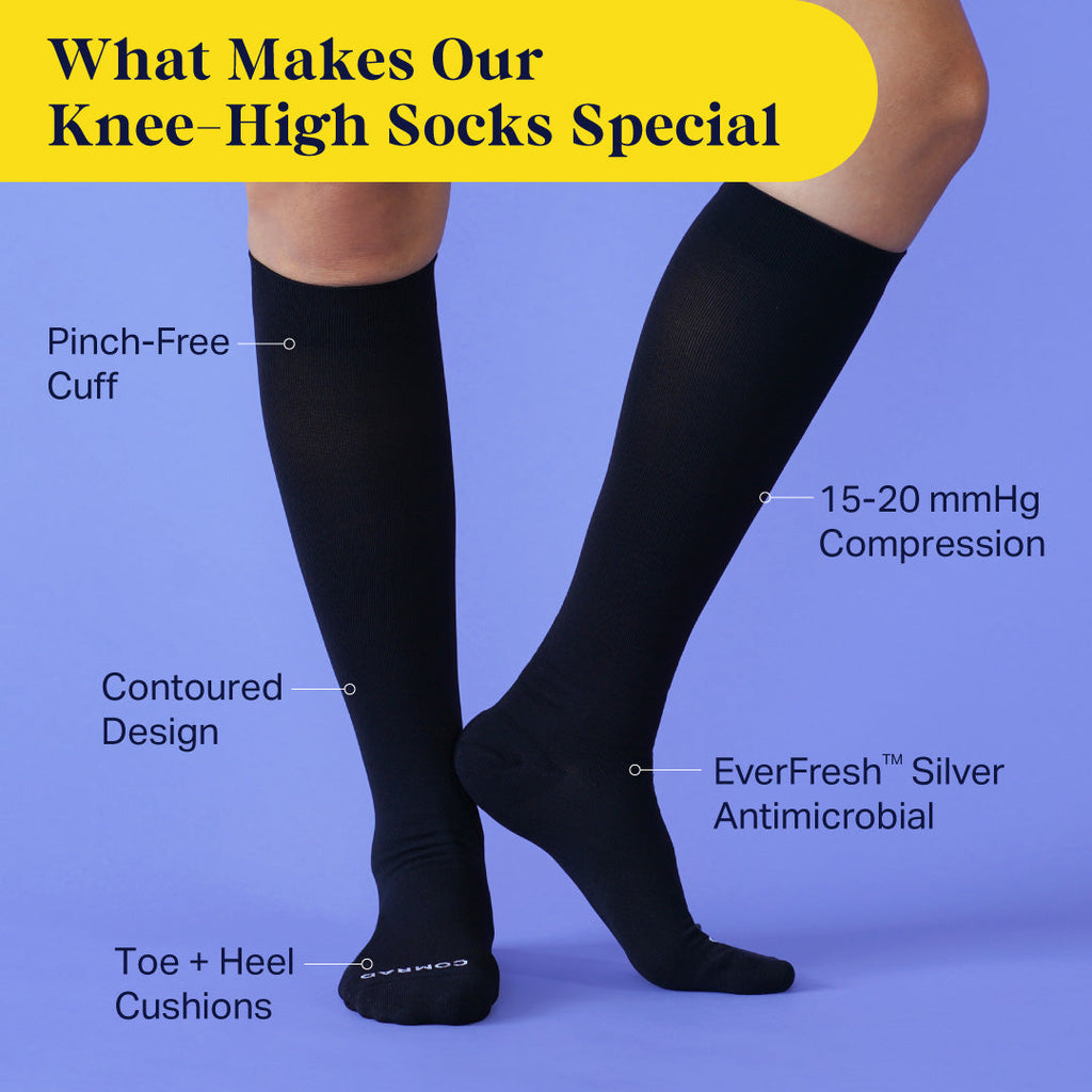 Women's Knee-High Compression Socks - Solid