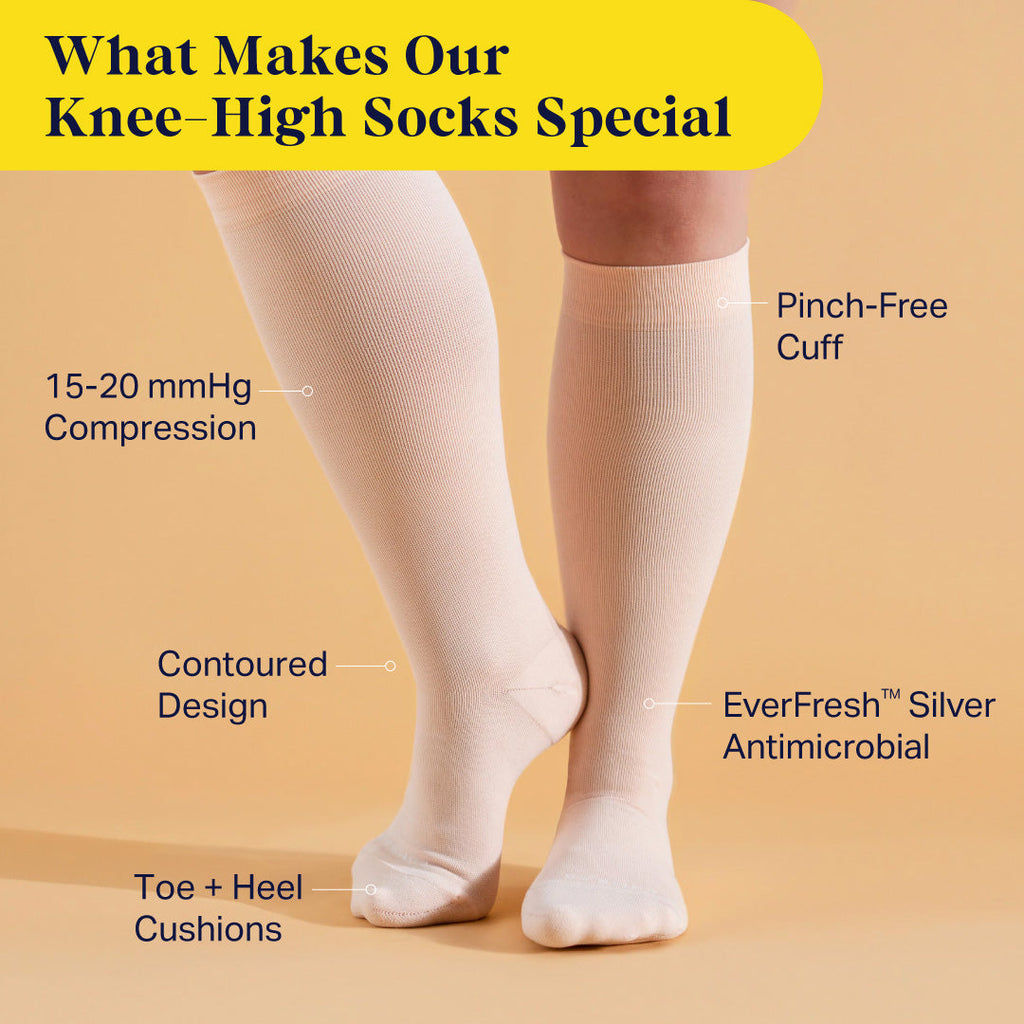 Women's Knee-High Compression Socks - Solid