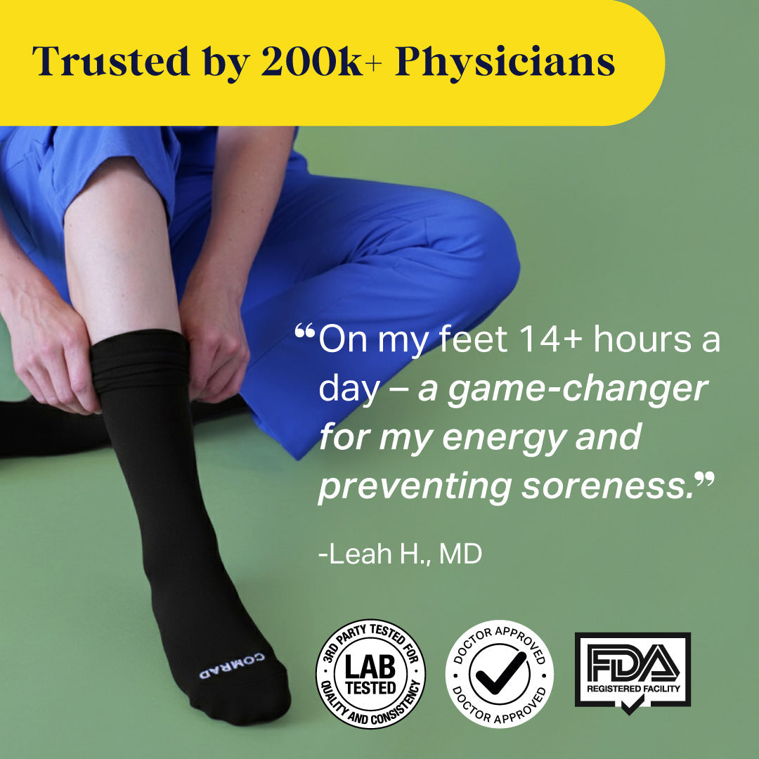 Women's Knee-High Compression Socks - Solid (20-30 mmHg)