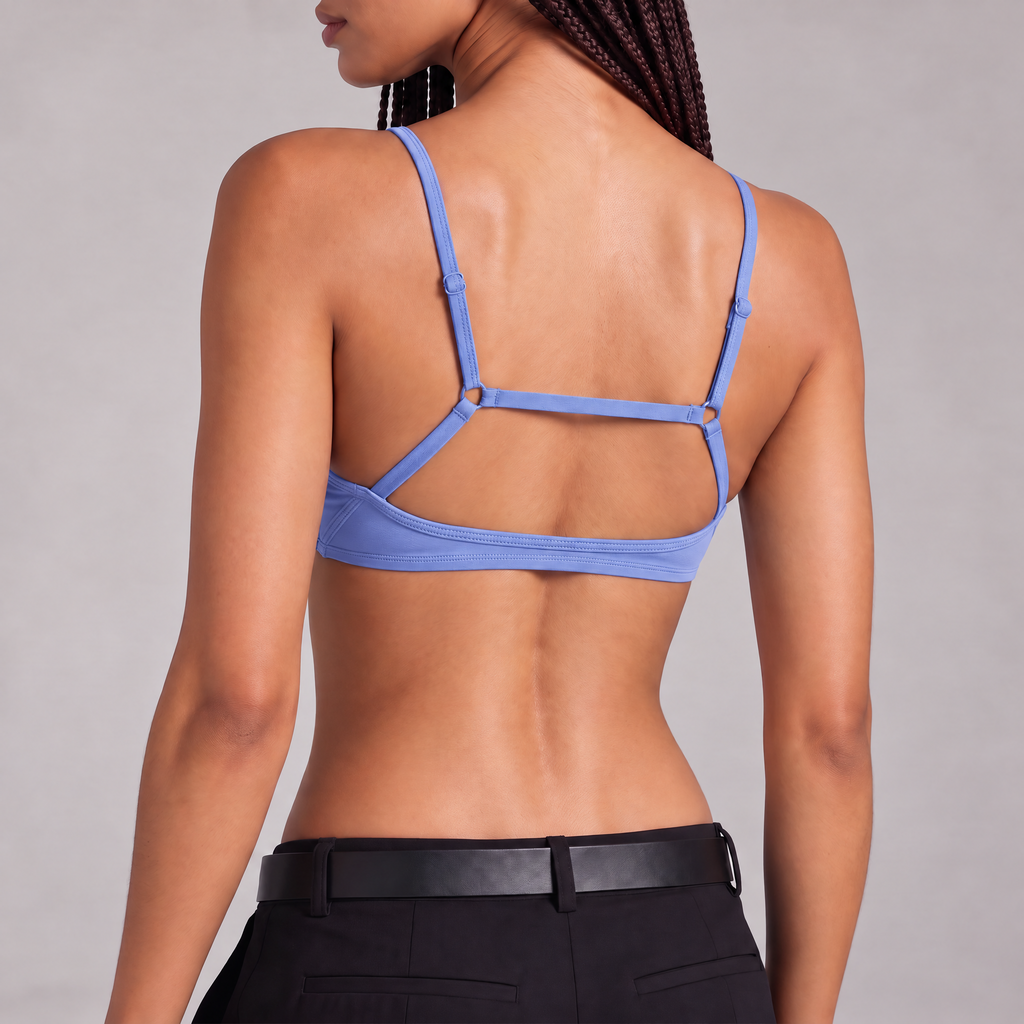 Low Scoop Workout Bra - Periwinkle