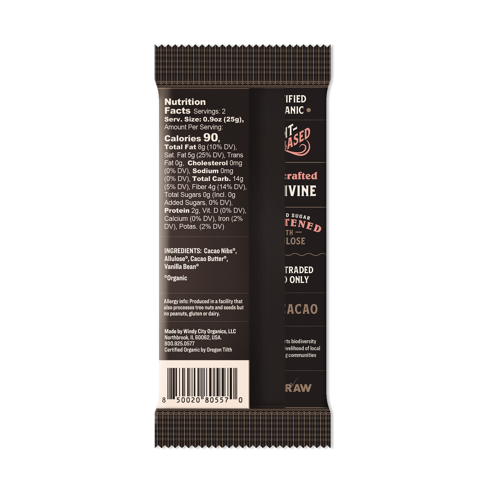 Premium Keto Dark Chocolate Bar - 65% Cacao