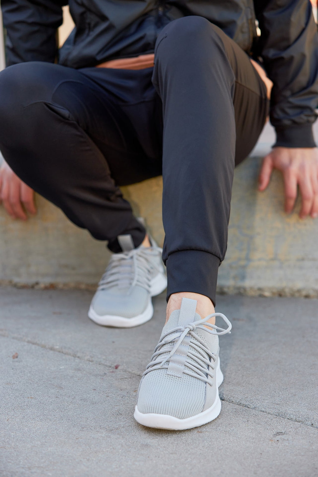 CALTO - Q134 - 2.4 Inches Taller (Light Gray/White Sole) - Ultra Lightweight Sneakers