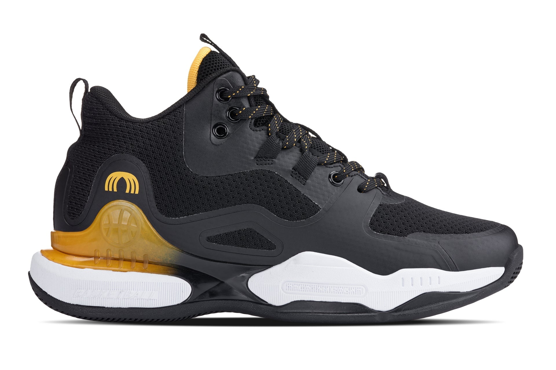 CALTO - Q391 - 3 Inches Taller (Black/Orange) - Basketball High-Top Sneakers