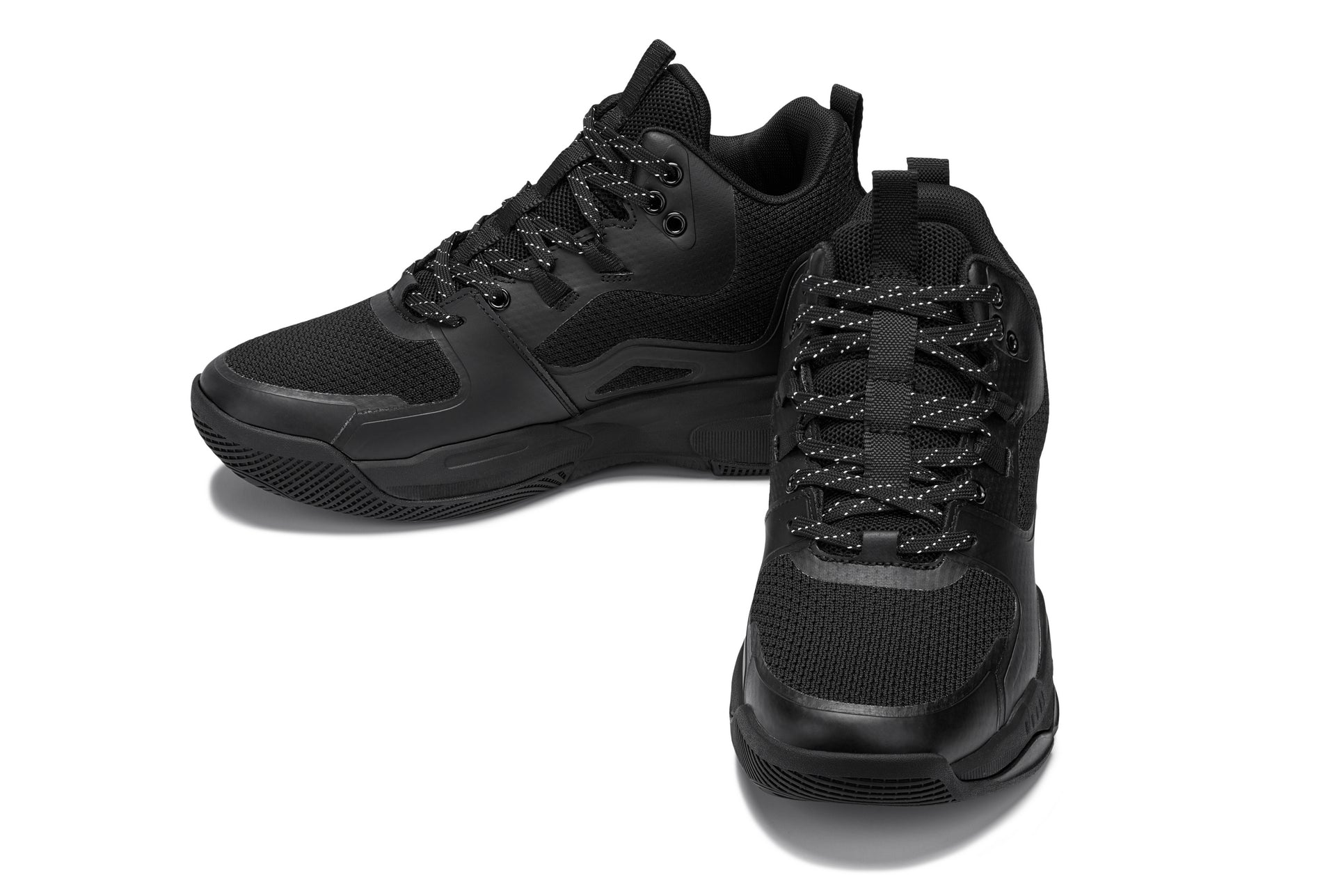 Men's Black Basketball High-Top Sneakers Q393