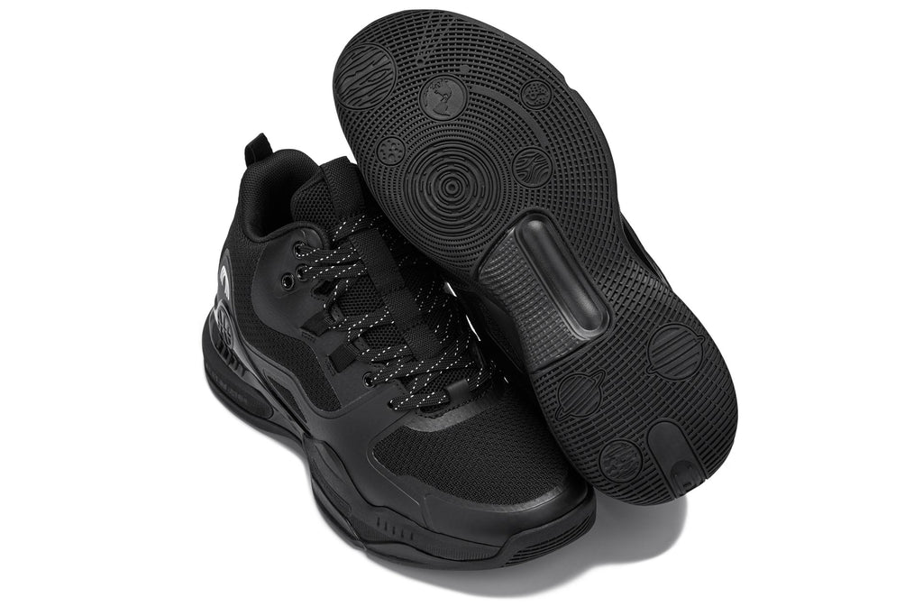 Men's Black Basketball High-Top Sneakers Q393