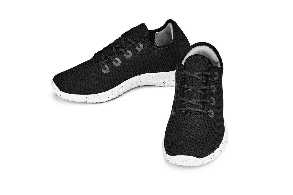 (Black/White & Speckle Sole) - Ultra Lightweight Knitted Sneakers