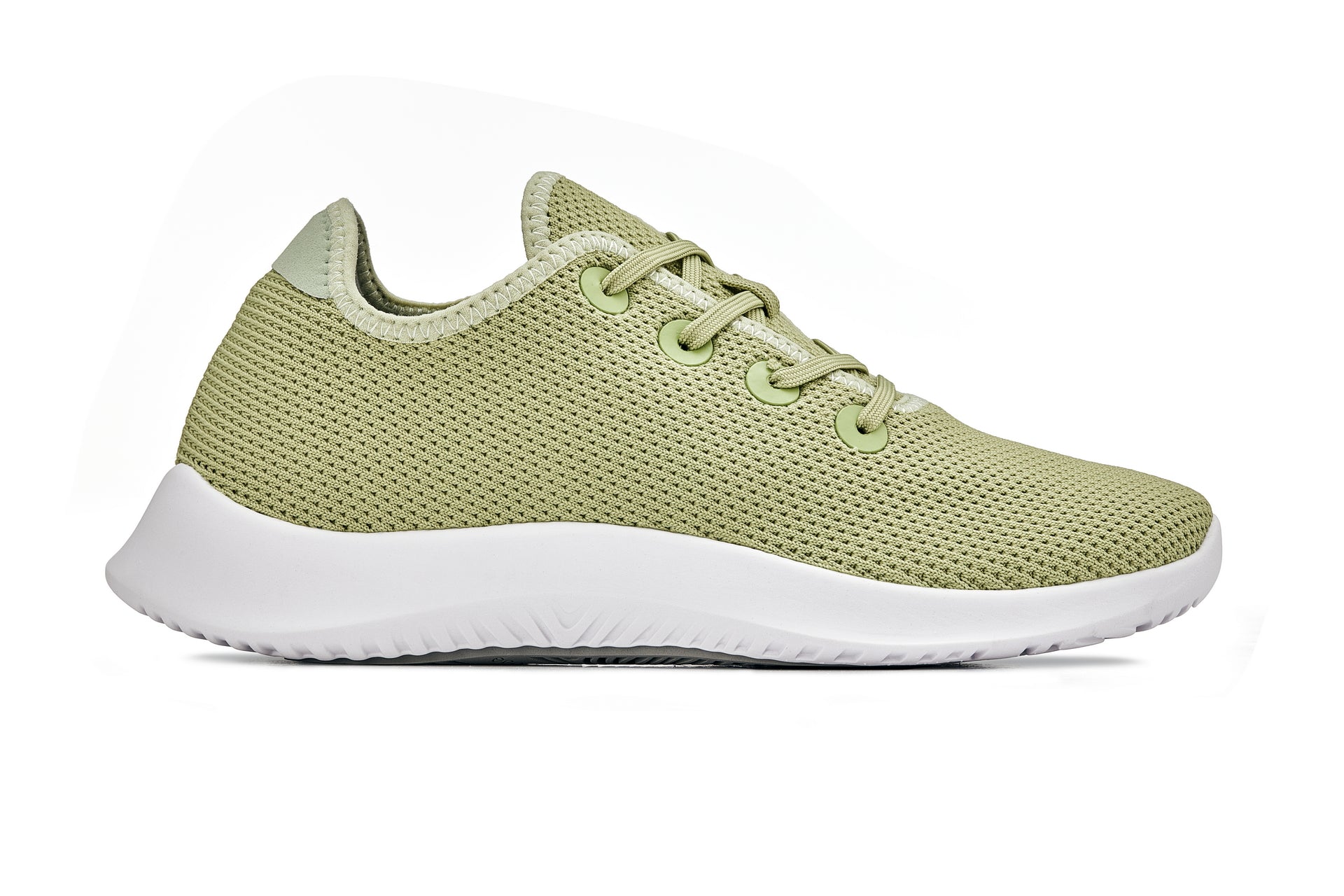 CALTO - Q405 - 2.4 Inches Taller (Pale Lime) - Ultra Lightweight Knitted Sneakers