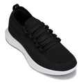 Men's Black & White Lightweight Knitted Sneakers QA062