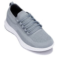 CALTO - QA065 - 2.4 Inches Taller (Grey/White Sole) - Lightweight Knitted Sneakers