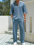 Vacation Summer Men's Retro Casual Pants Set