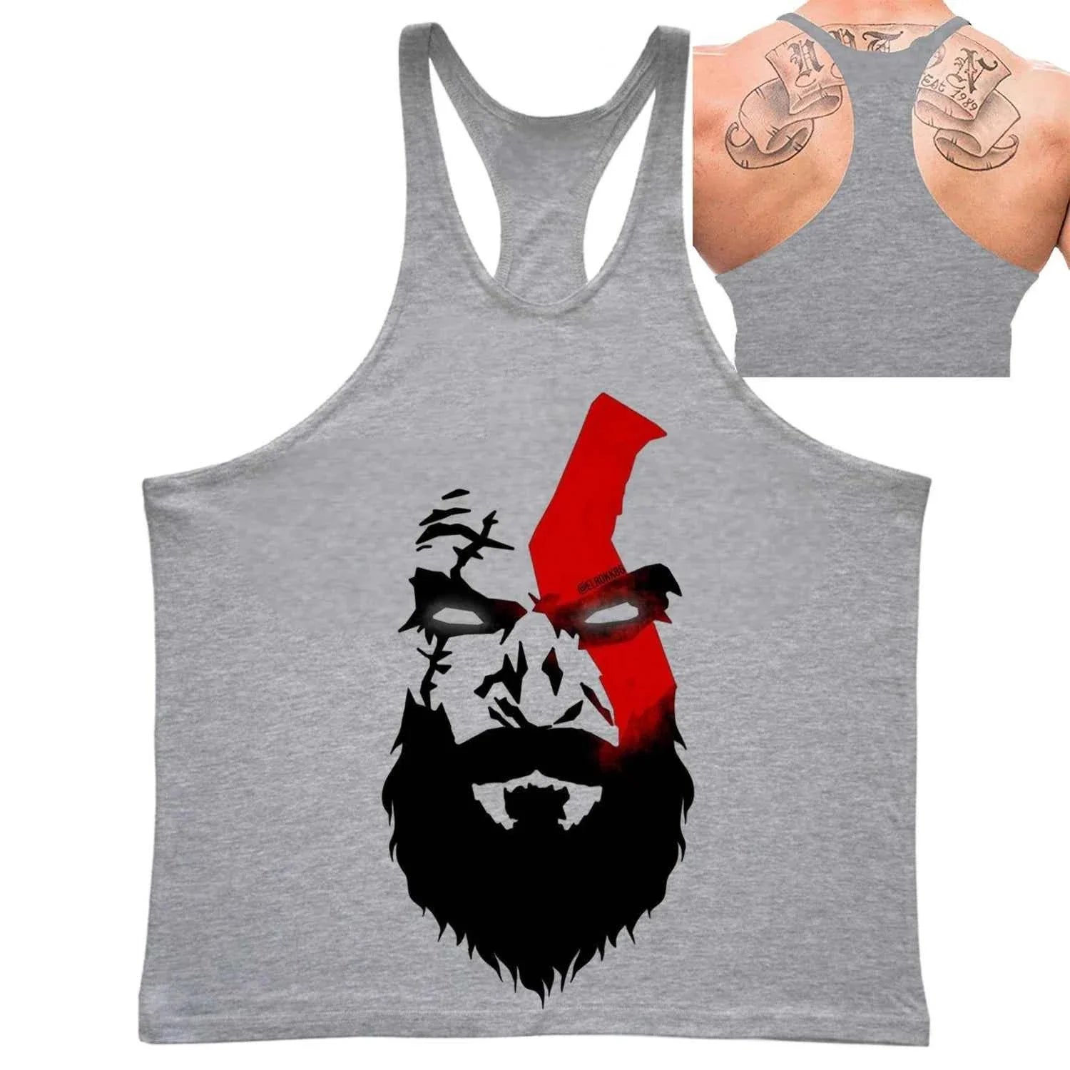 Spartan Print Men's Gym Tank Tops
