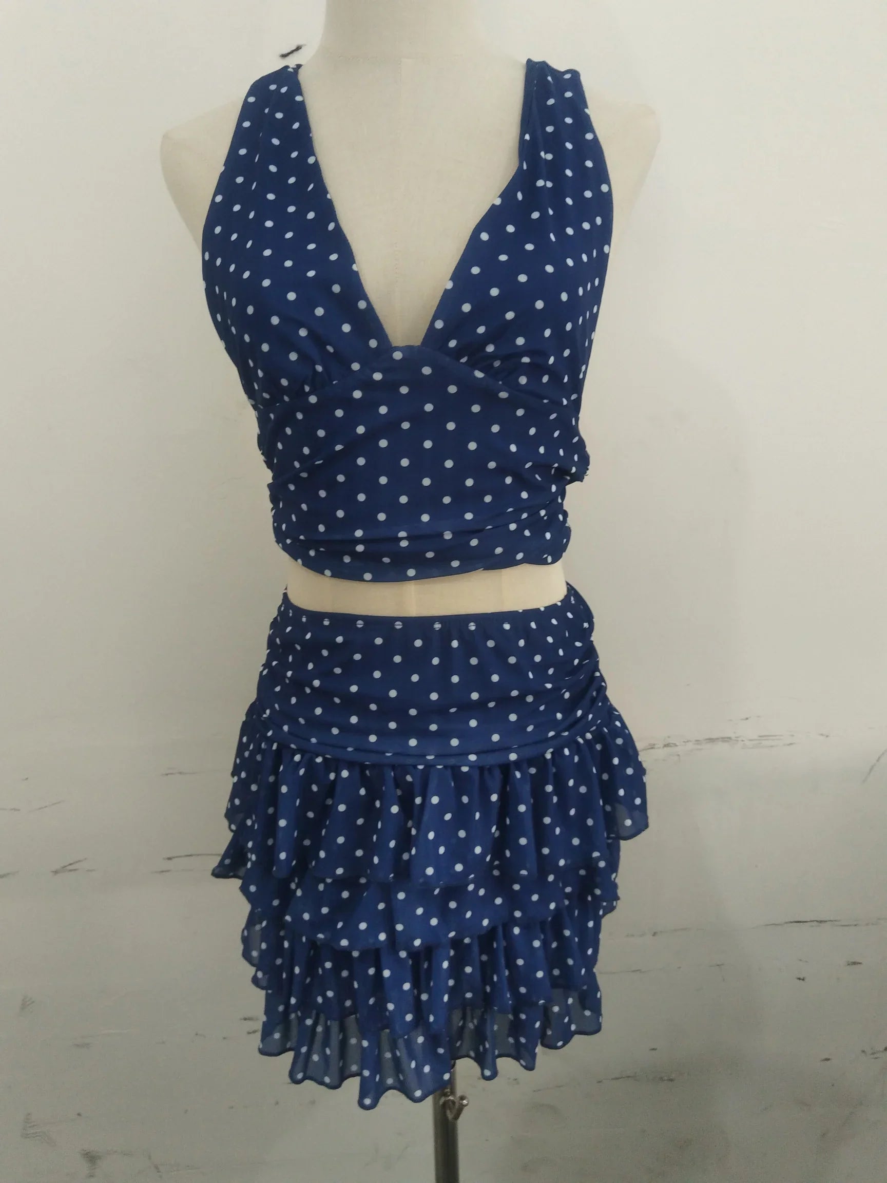 Retro Polka Dot Skirt Sets 2026 Vacation Outfit